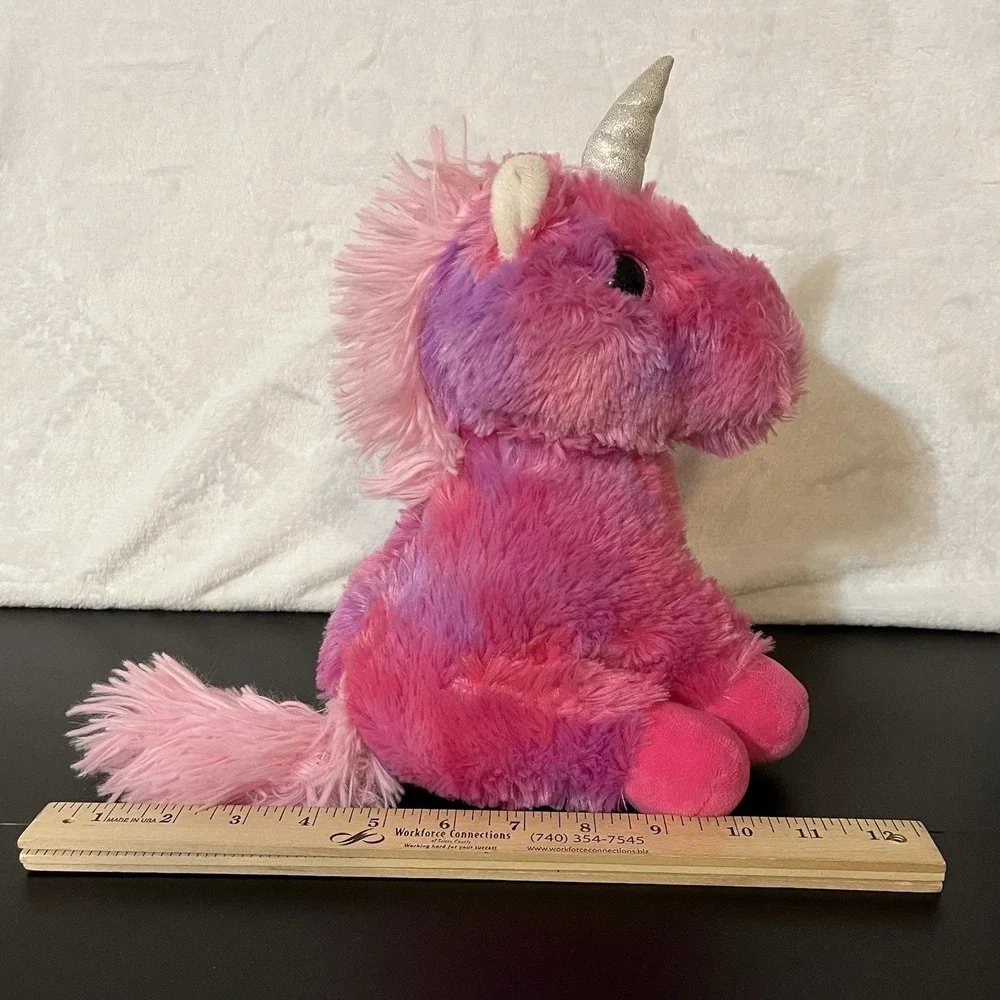 Walmart Plush Unicorn Pink Purple Glitter Eyes Lovey Rare Wal-Mart 10